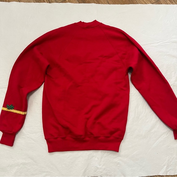 Vintage Jerzees Cross Stitch Santa Ugly Christmas Sweater Sweatshirt - Picture 6 of 9